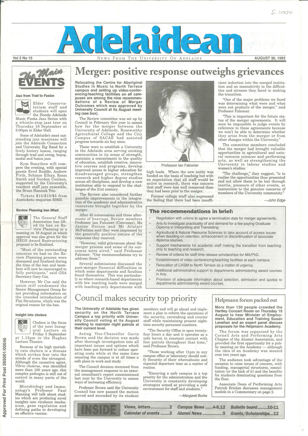 Adelaidean - Volume 2 Number 15 - 30 August 1993