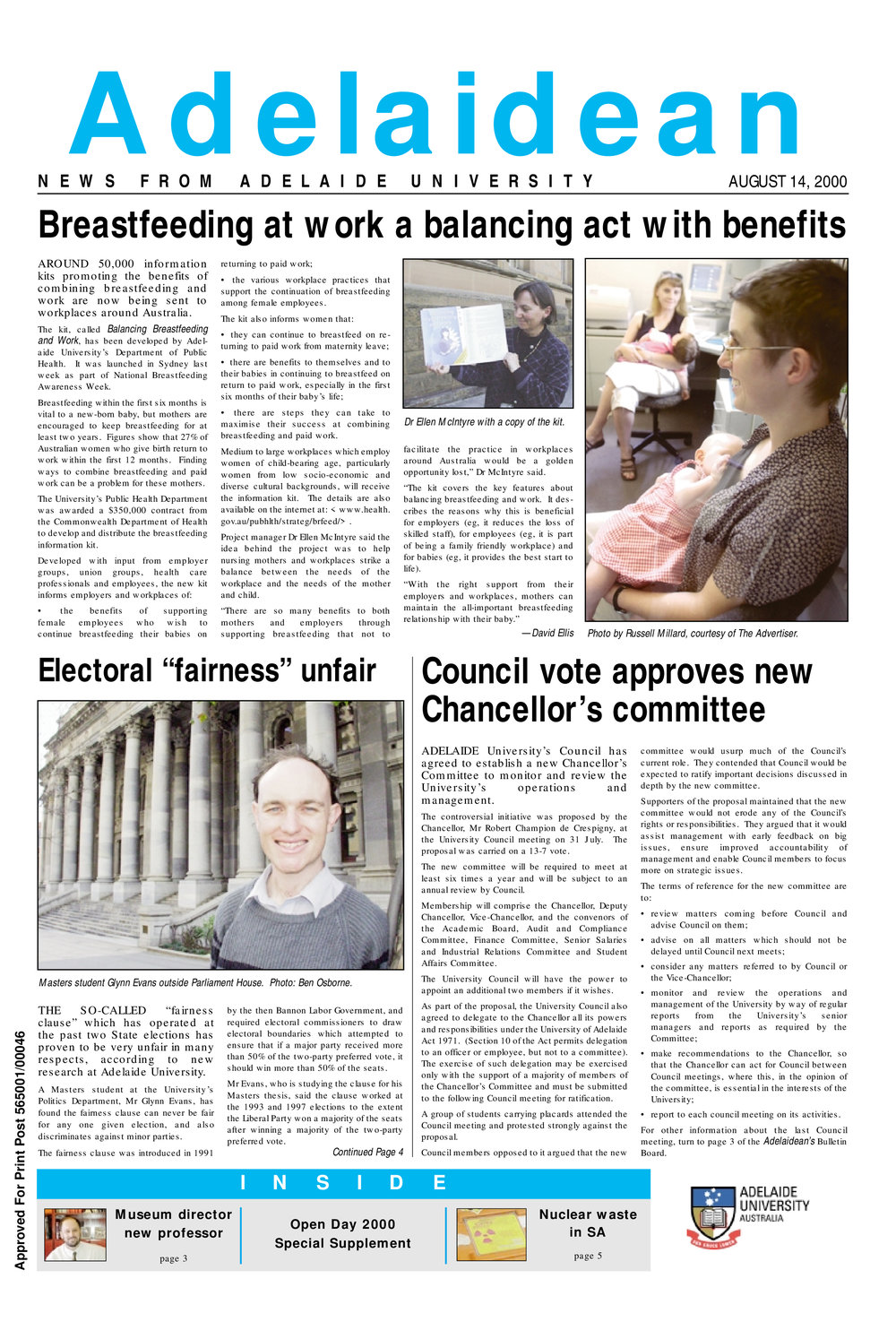 Adelaidean - Volume 9 Number 14 - 14 August 2000