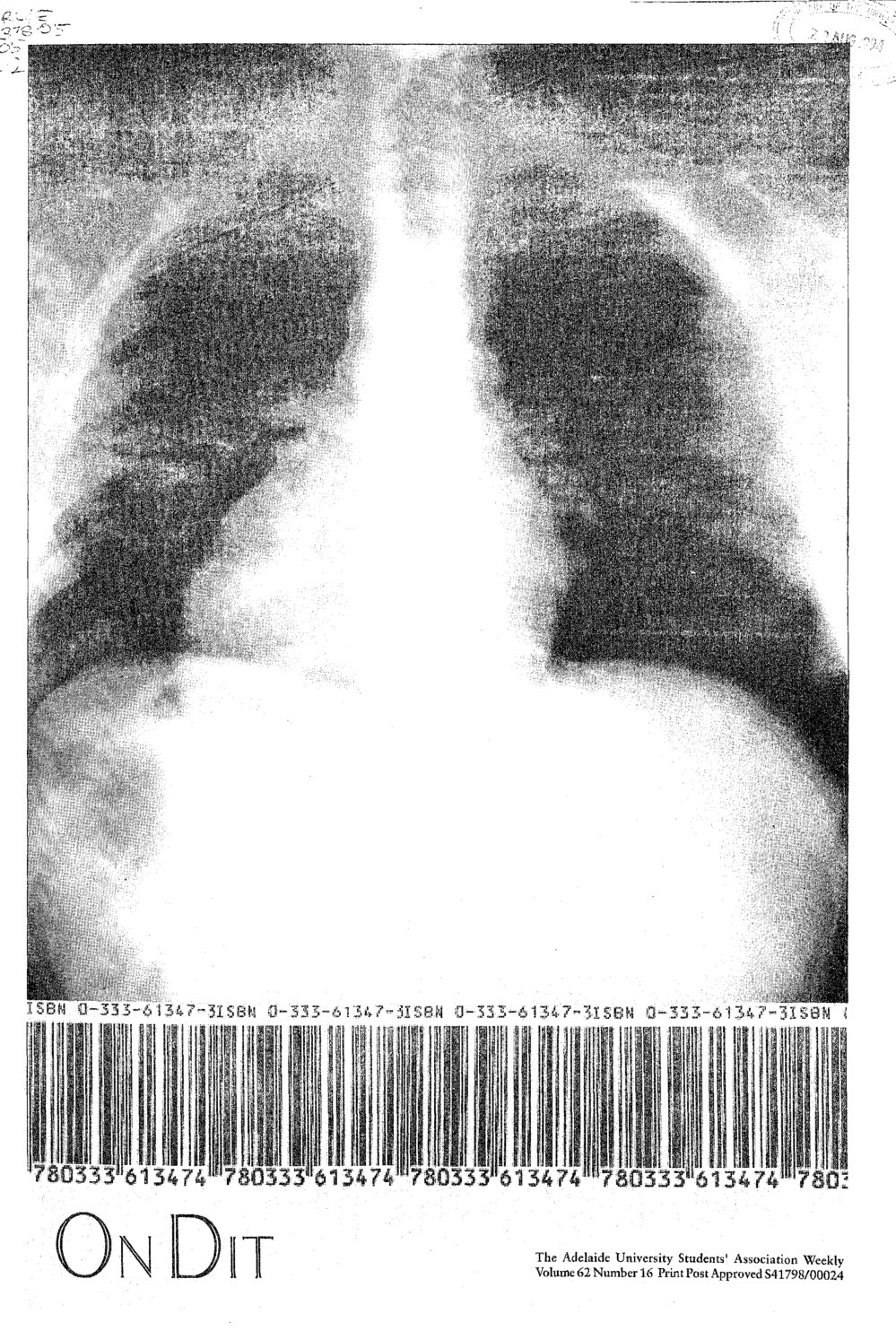 On Dit. Volume 62, Issue 16