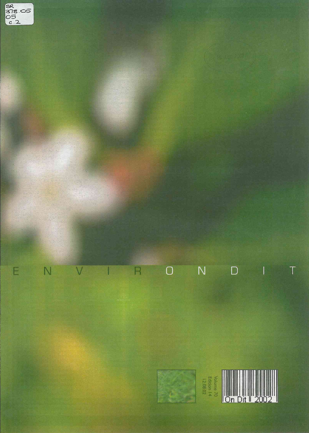 On Dit. Volume 70, Issue 14