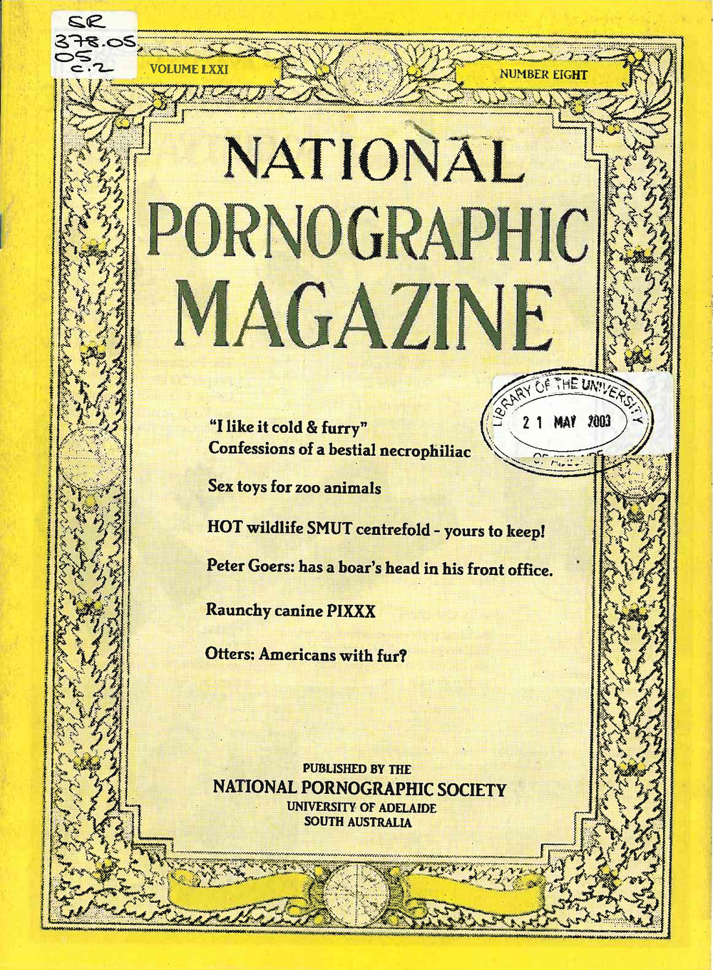 On Dit. Volume 71, Issue 8