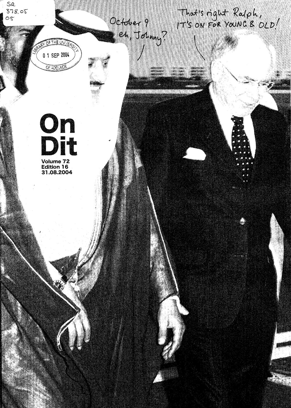 On Dit. Volume 72, Issue 16