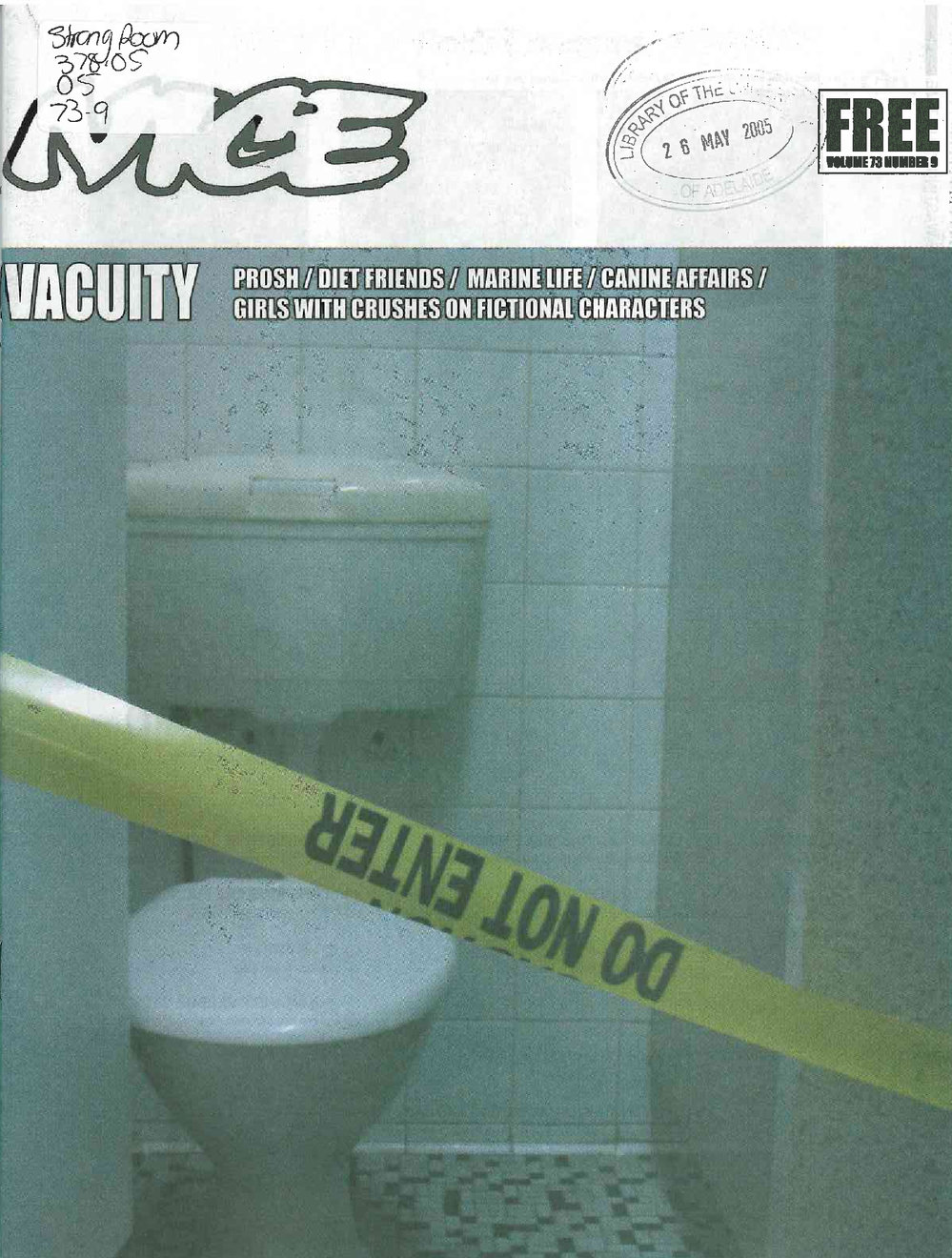 On Dit. Volume 73, Issue 9