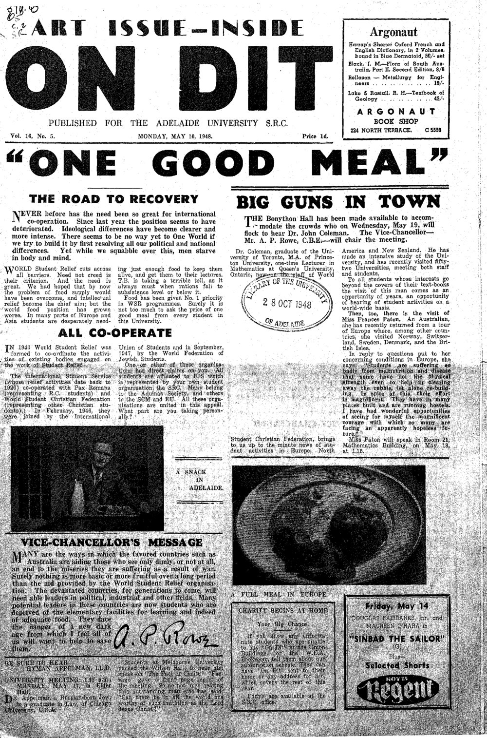 On Dit. Volume 16, Issue 5