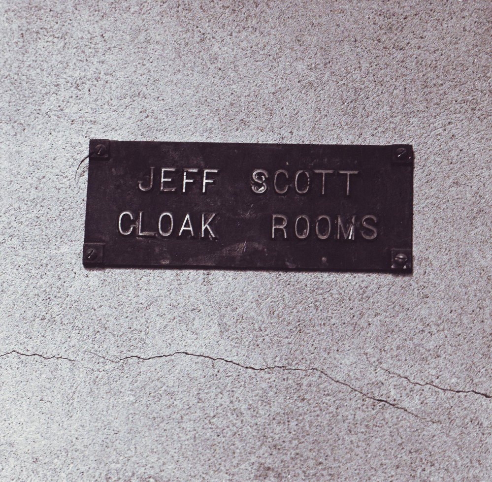 Jeff Scott Cloak Rooms Plaque, c1950