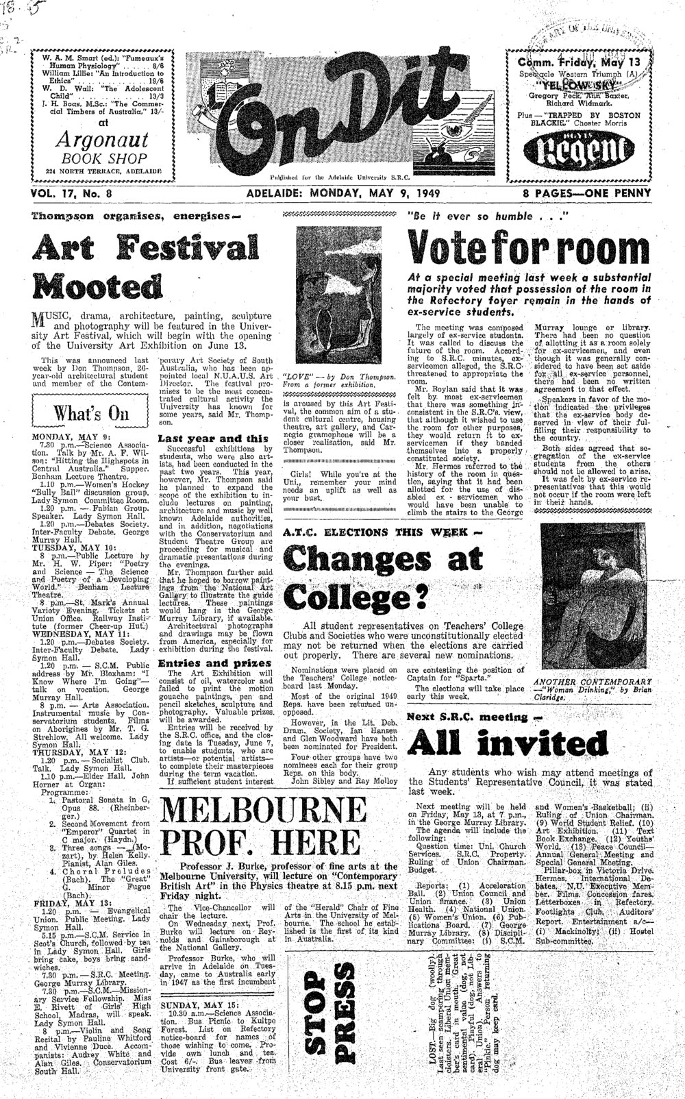 On Dit. Volume 17, Issue 8