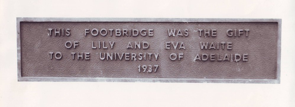University Footbridge Plaque