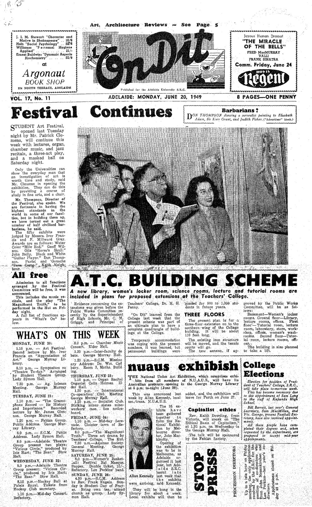 On Dit. Volume 17, Issue 11