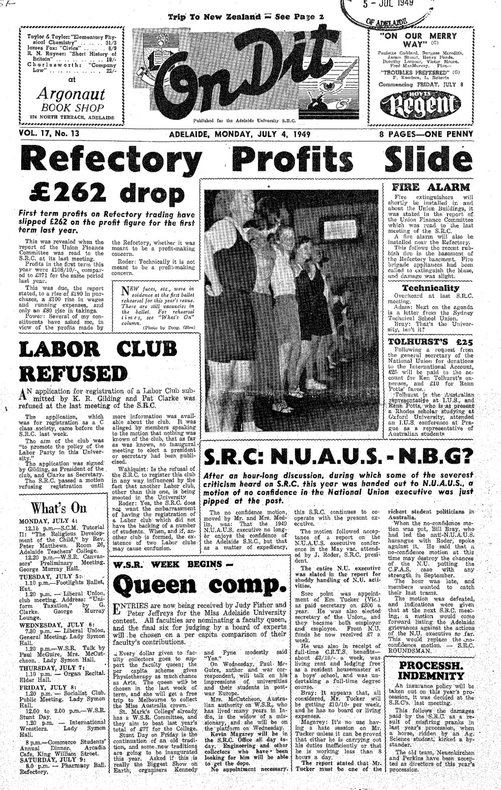 On Dit. Volume 17, Issue 13