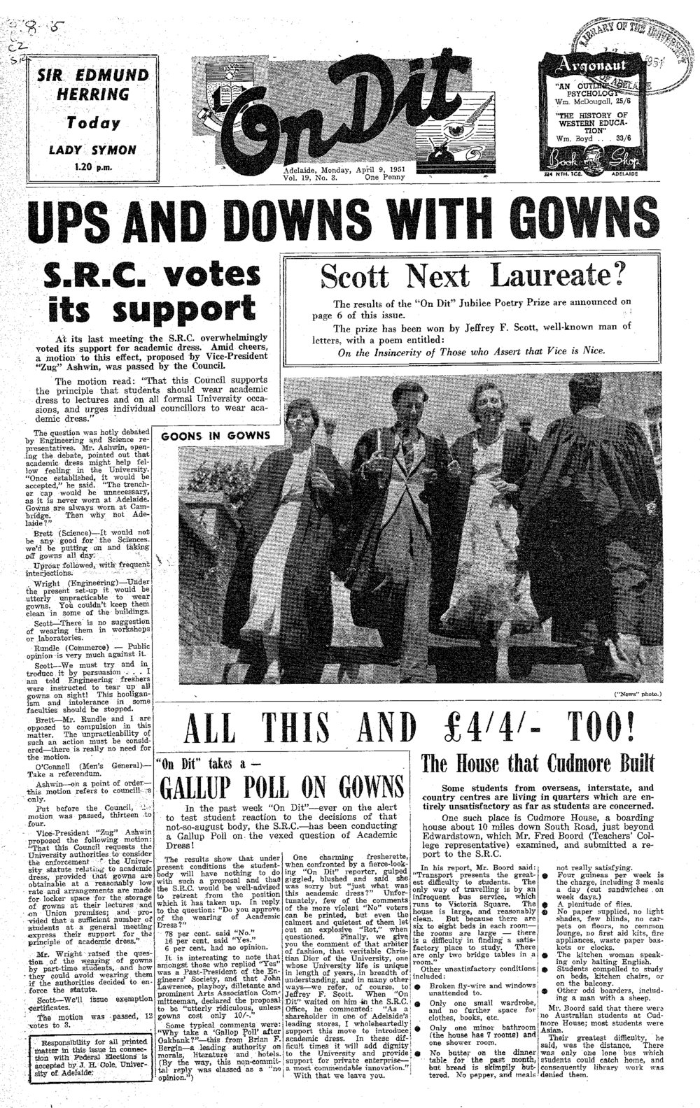 On Dit. Volume 19, Issue 3