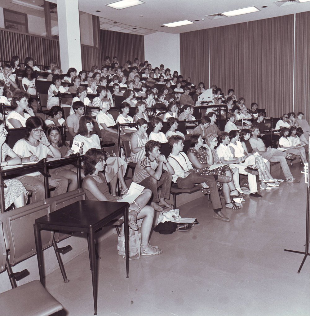 Students Attending Lecture, 1985