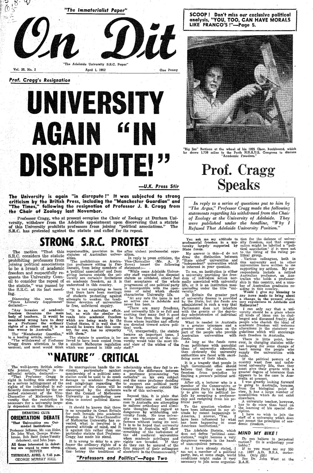 On Dit. Volume 20, Issue 2