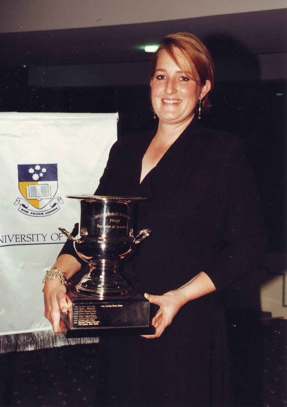Caroline Dunn, Winner of David Bradley Memorial Prize, 1996