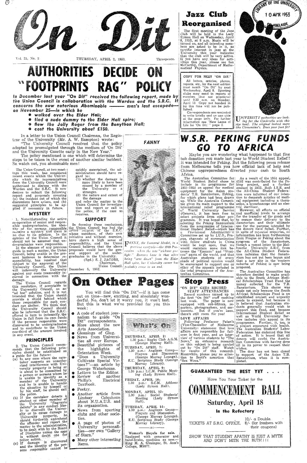 On Dit. Volume 21, Issue 2