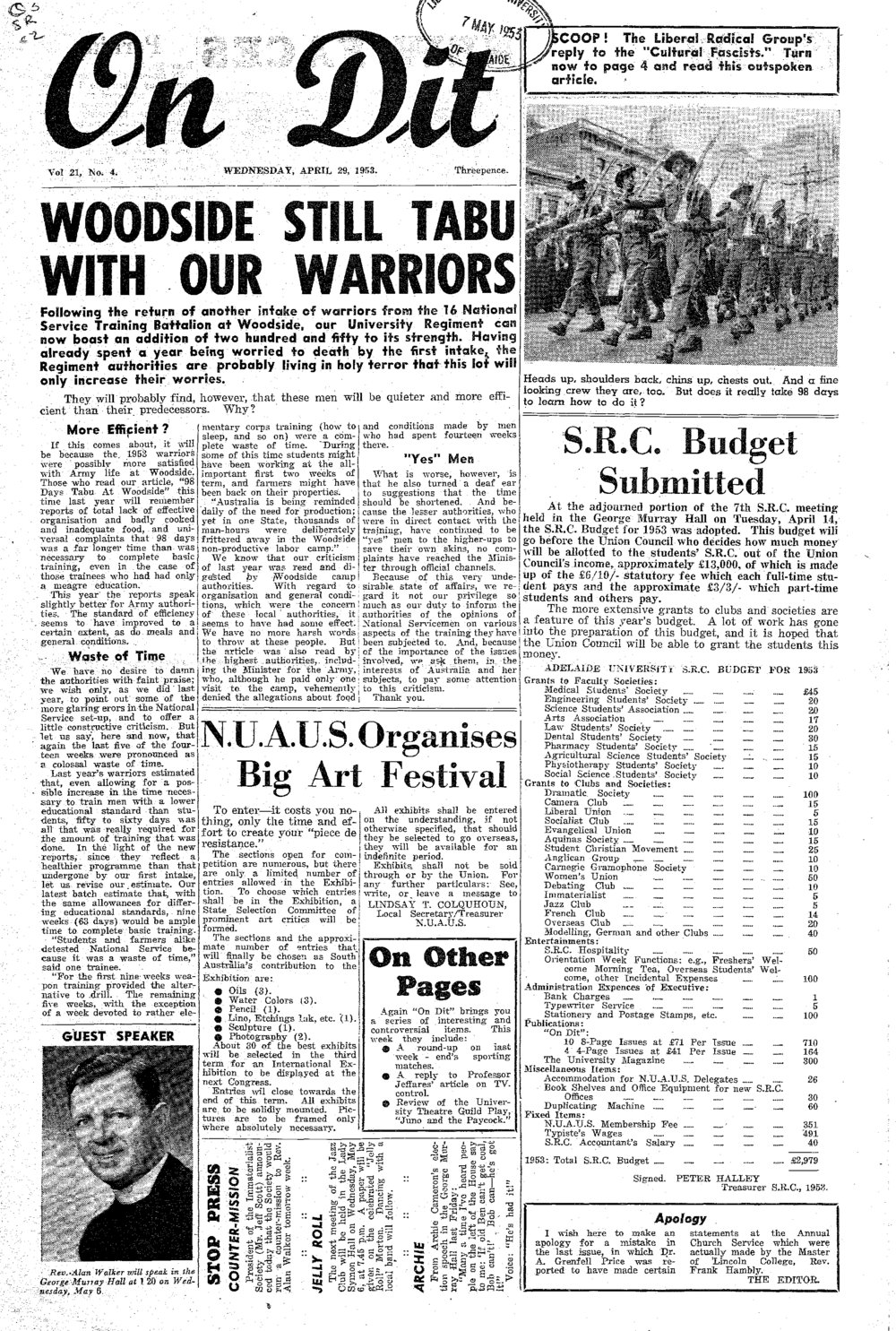 On Dit. Volume 21, Issue 4