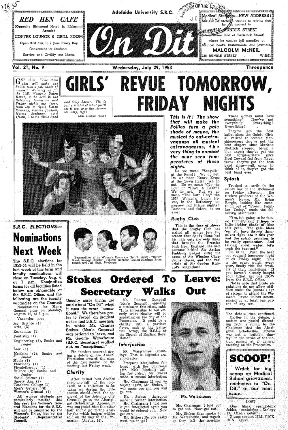 On Dit. Volume 21, Issue 9