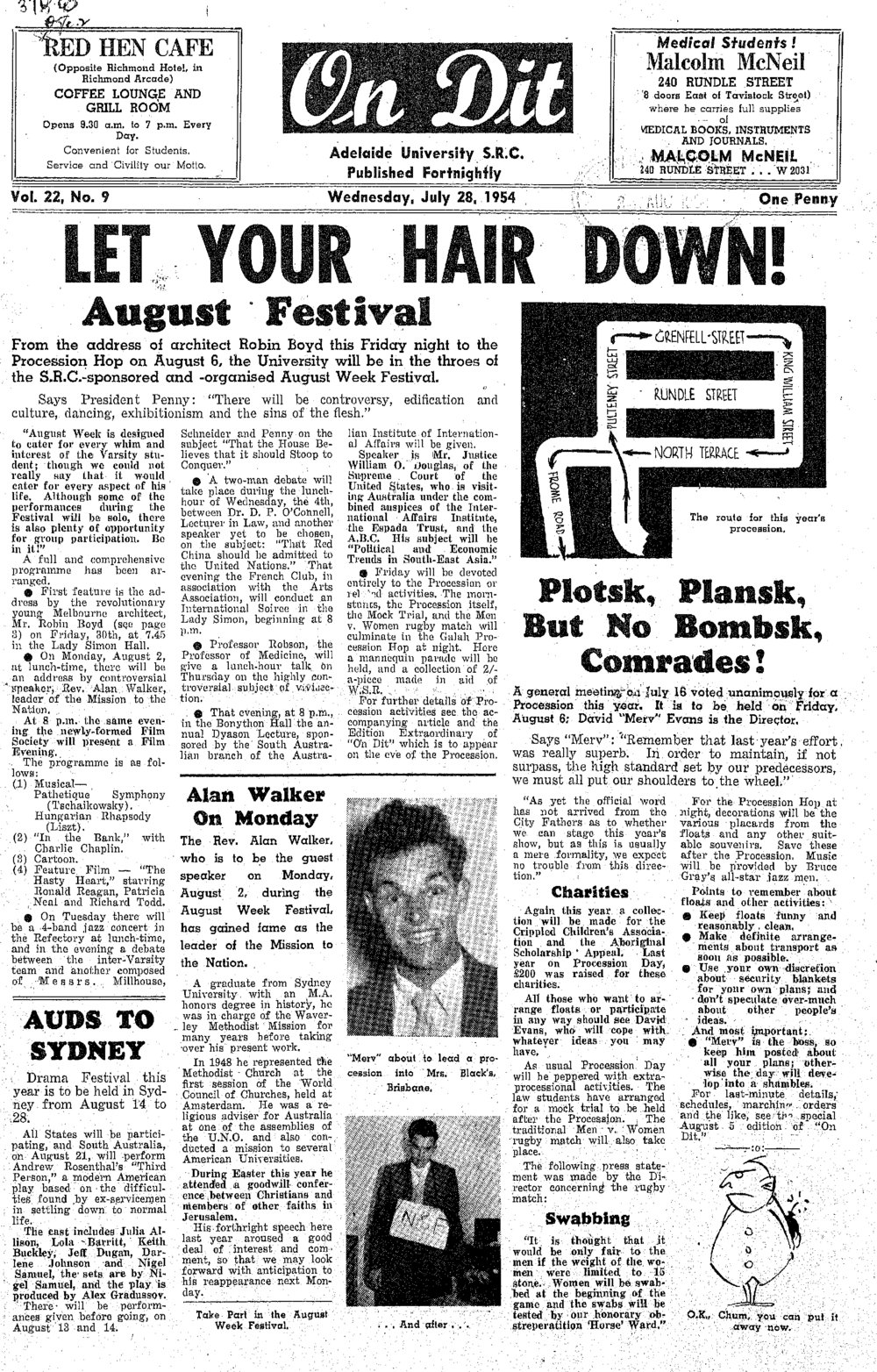 On Dit. Volume 22, Issue 9