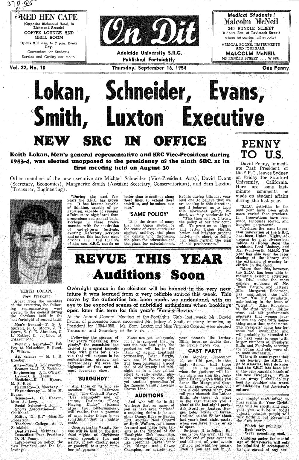 On Dit. Volume 22, Issue 10