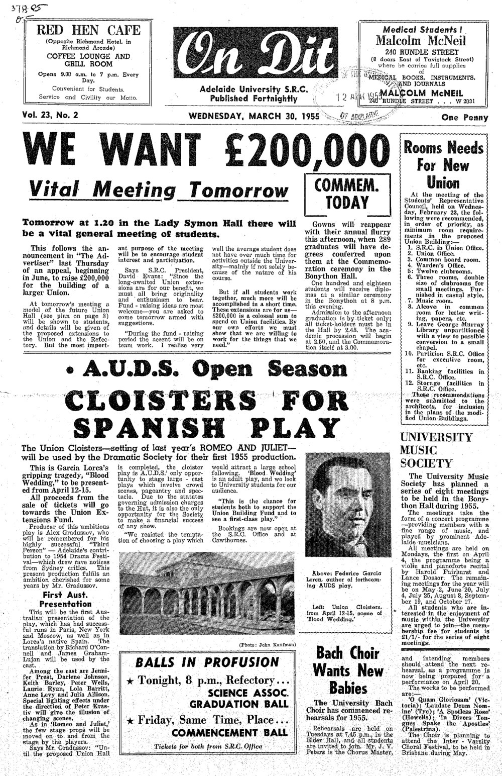 On Dit. Volume 23, Issue 2