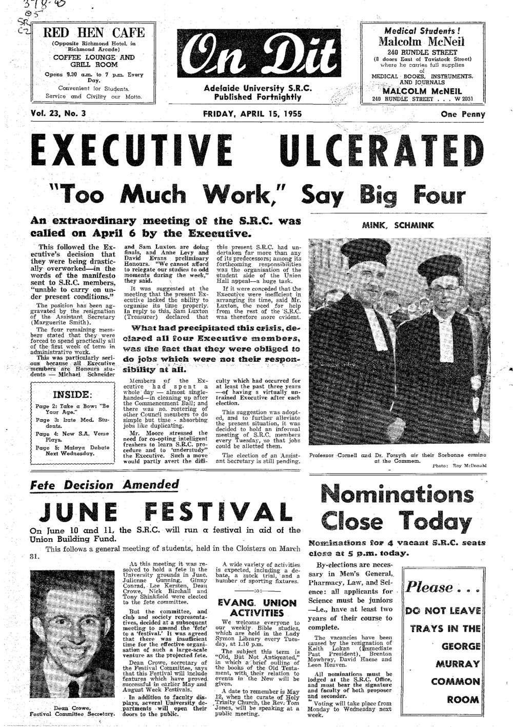 On Dit. Volume 23, Issue 3