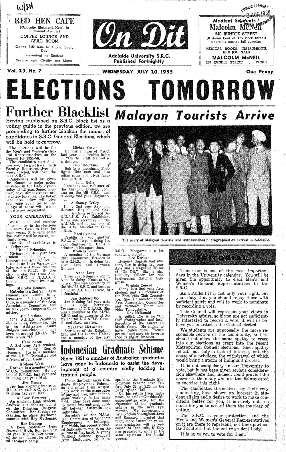 On Dit. Volume 23, Issue 9