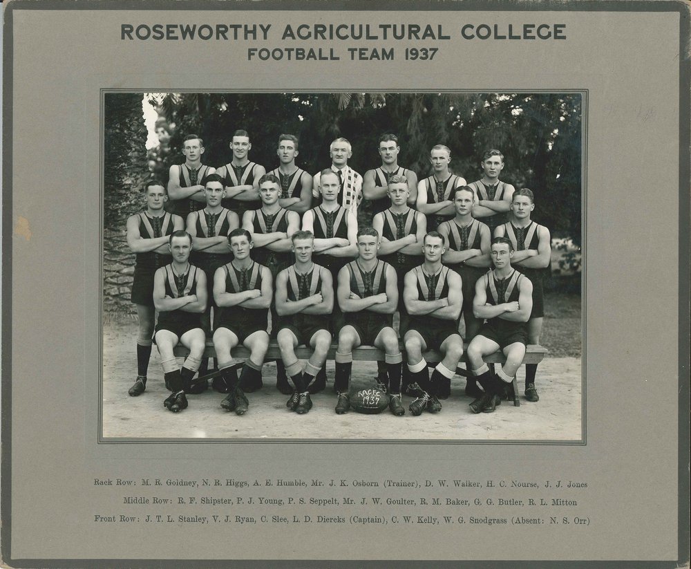 Football Team, Roseworthy Agricultural College, 1937