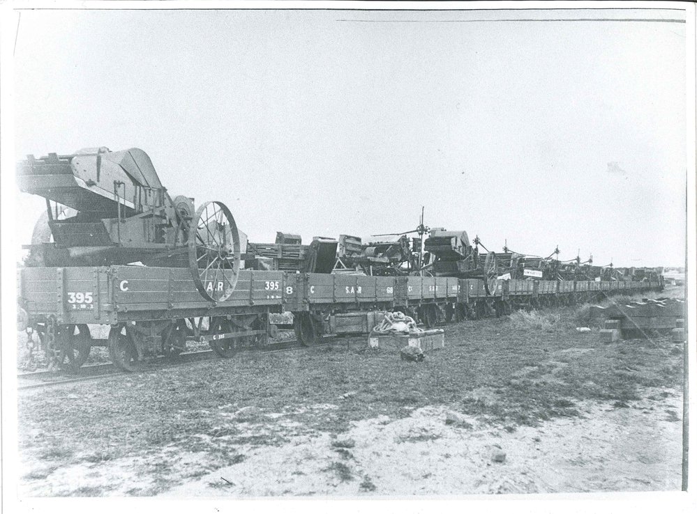 Farm Machinery on Rail Trucks