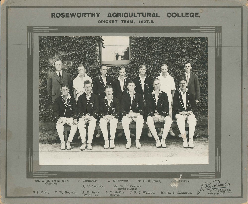 Cricket Team, Roseworthy Agricultural College, 1927