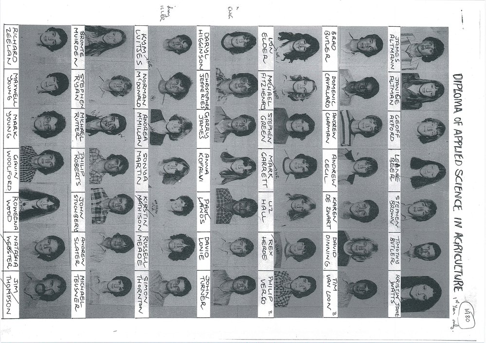 Students, Roseworthy Agricultural College, 1980