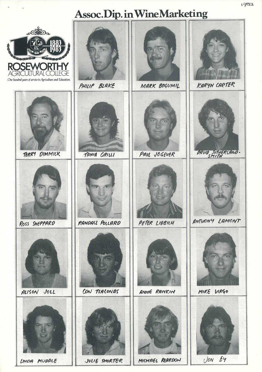 Students, Roseworthy Agricultural College, 1982