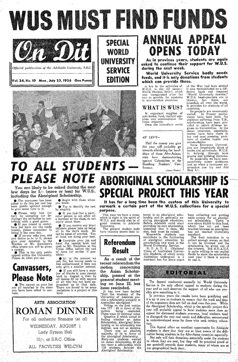 On Dit. Volume 24, Issue 10