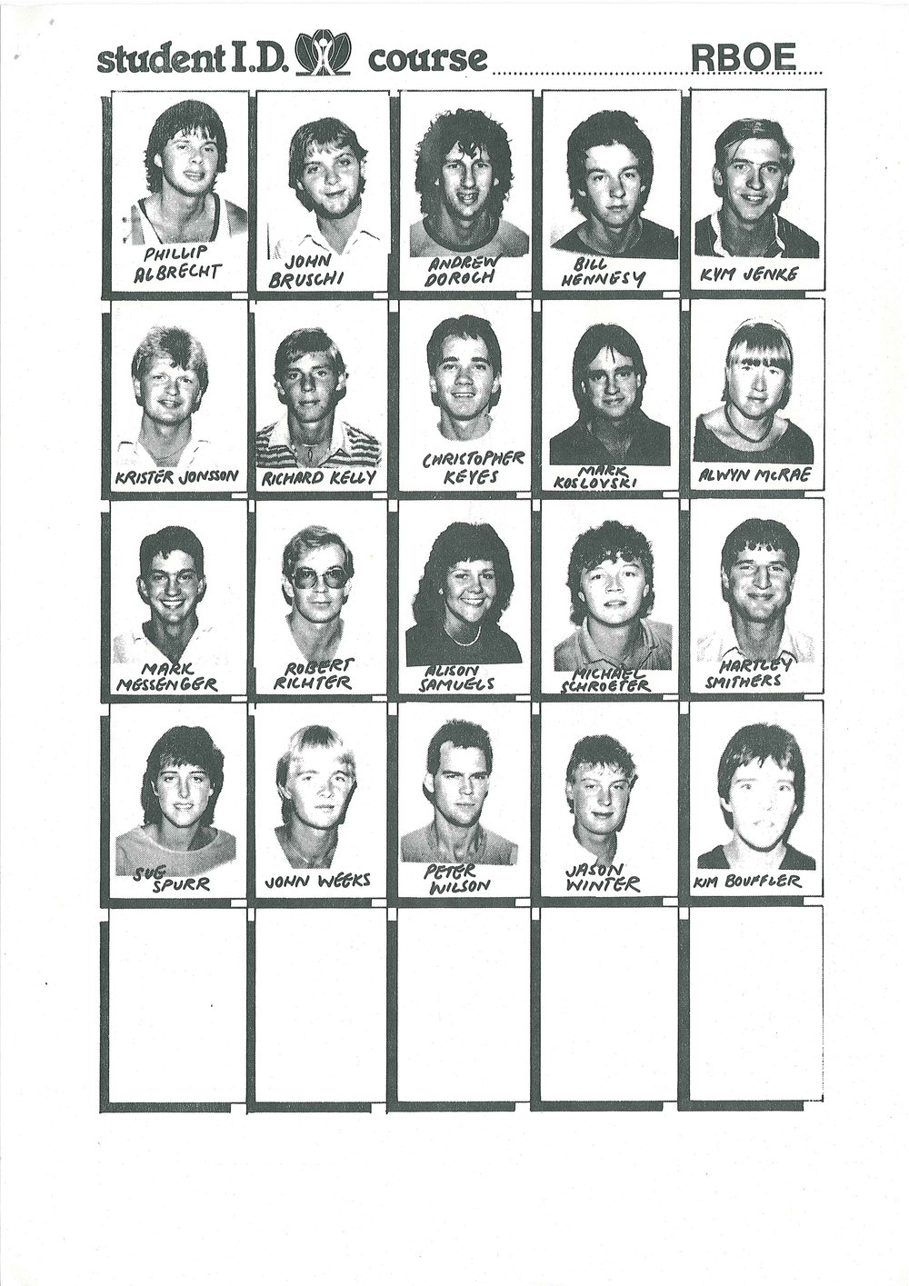 Students, Roseworthy Agricultural College, 1985