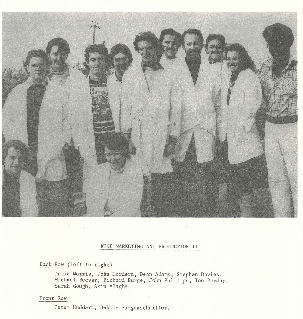 Wine Marketing and Production II (RAWM), Roseworthy Agricultural College, c1978