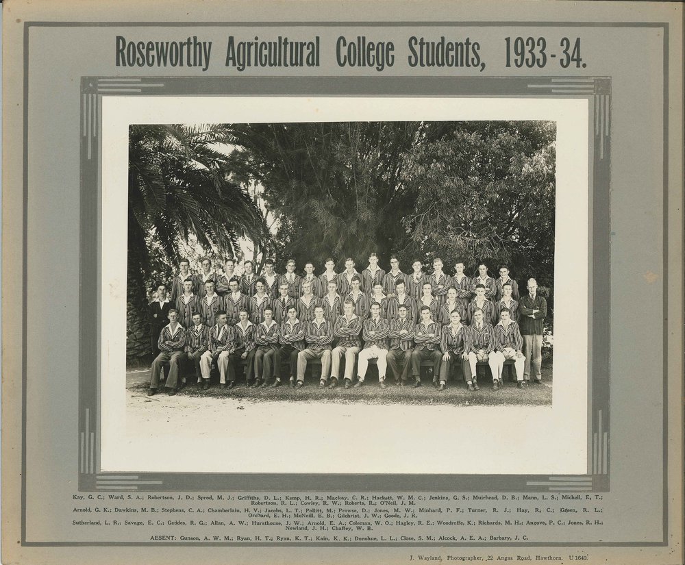 Students, Roseworthy Agricultural College, 1933