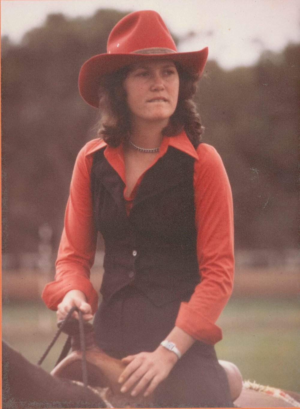 Student Riding Western Style, Roseworthy Agricultural College, c1985