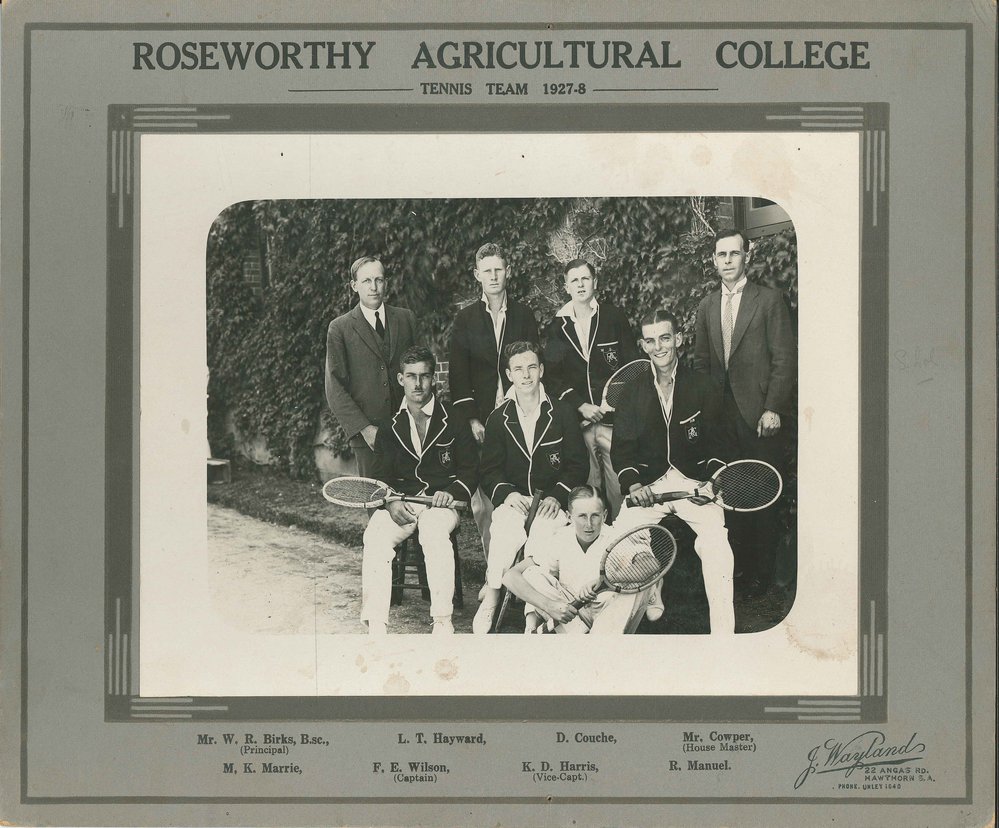 Tennis Team, Roseworthy Agricultural College, 1927-28