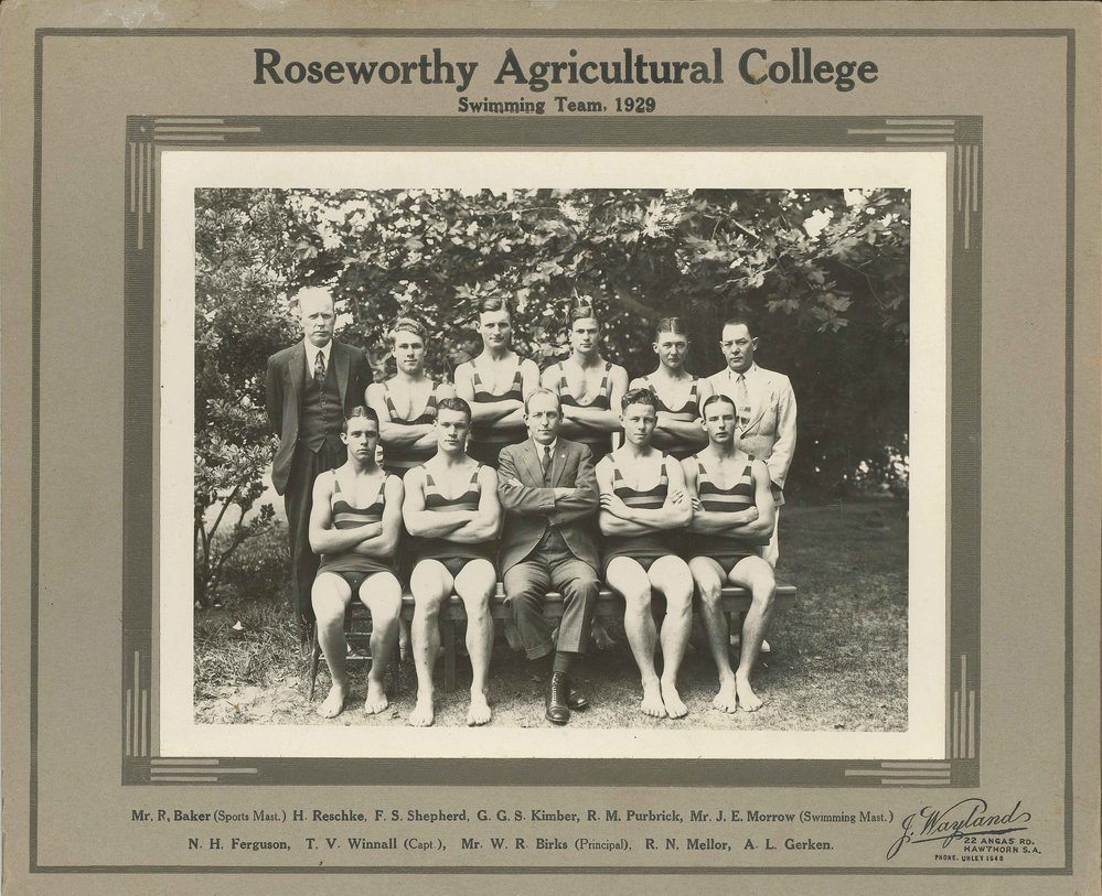 Swimming Team, Roseworthy Agricultural College, 1929
