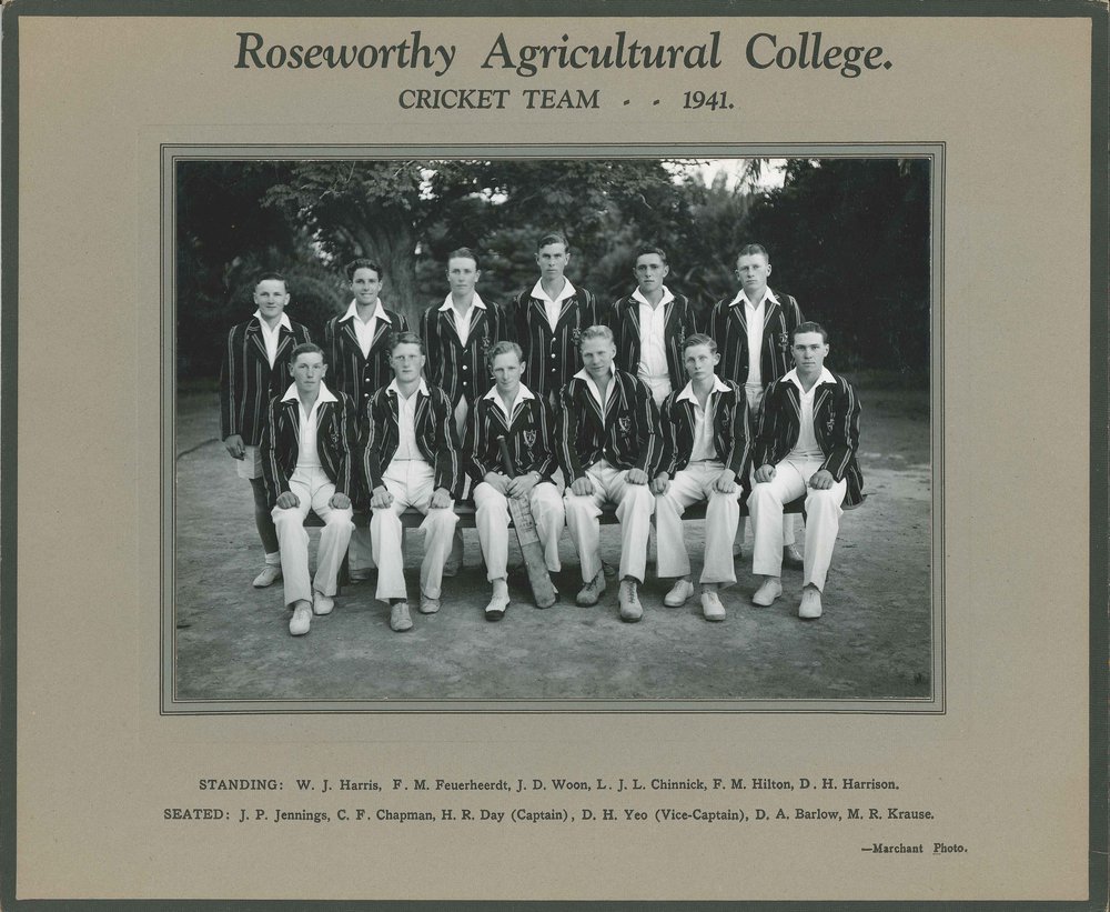 Cricket Team, Roseworthy Agricultural College, 1941