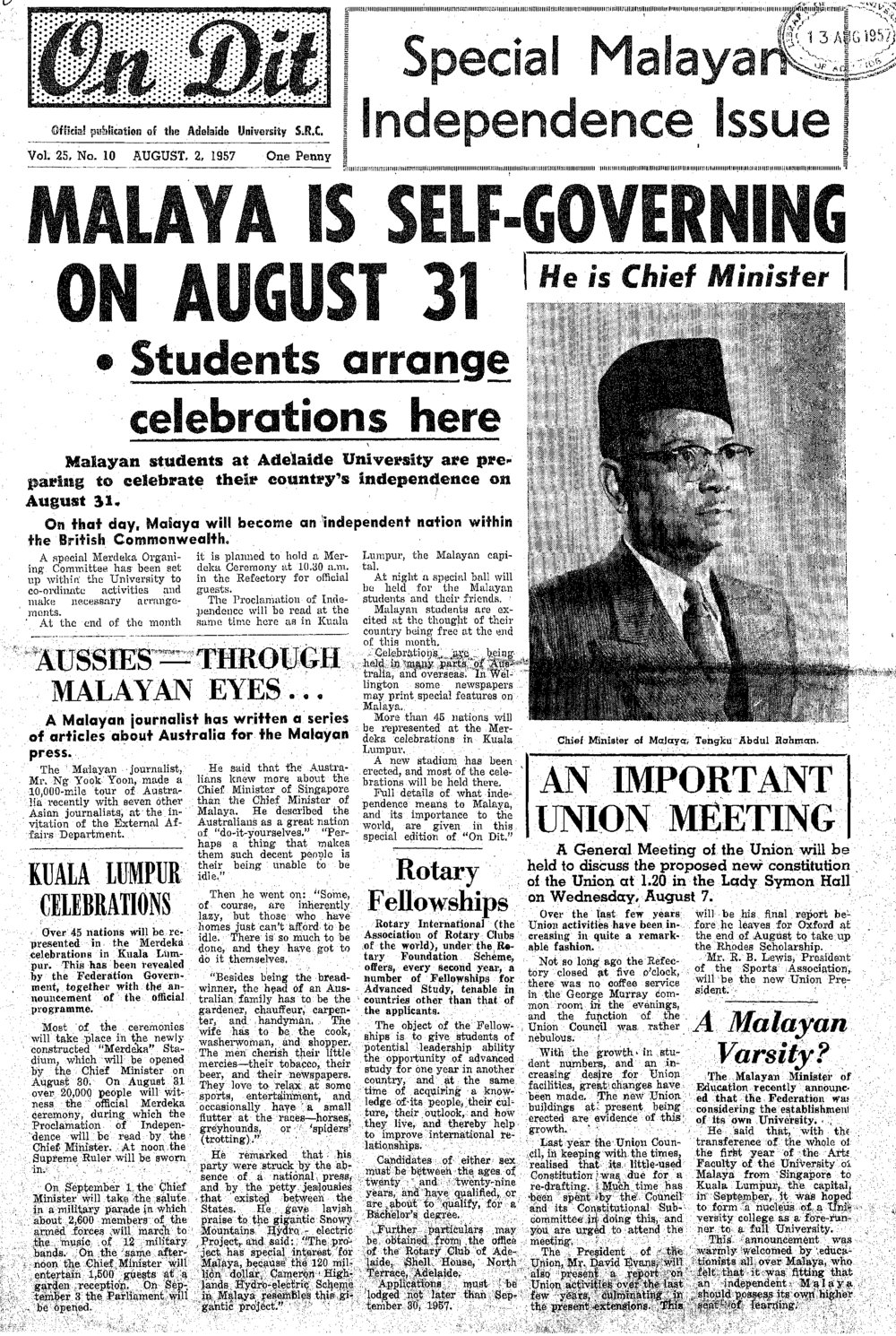 On Dit. Volume 25, Issue 10