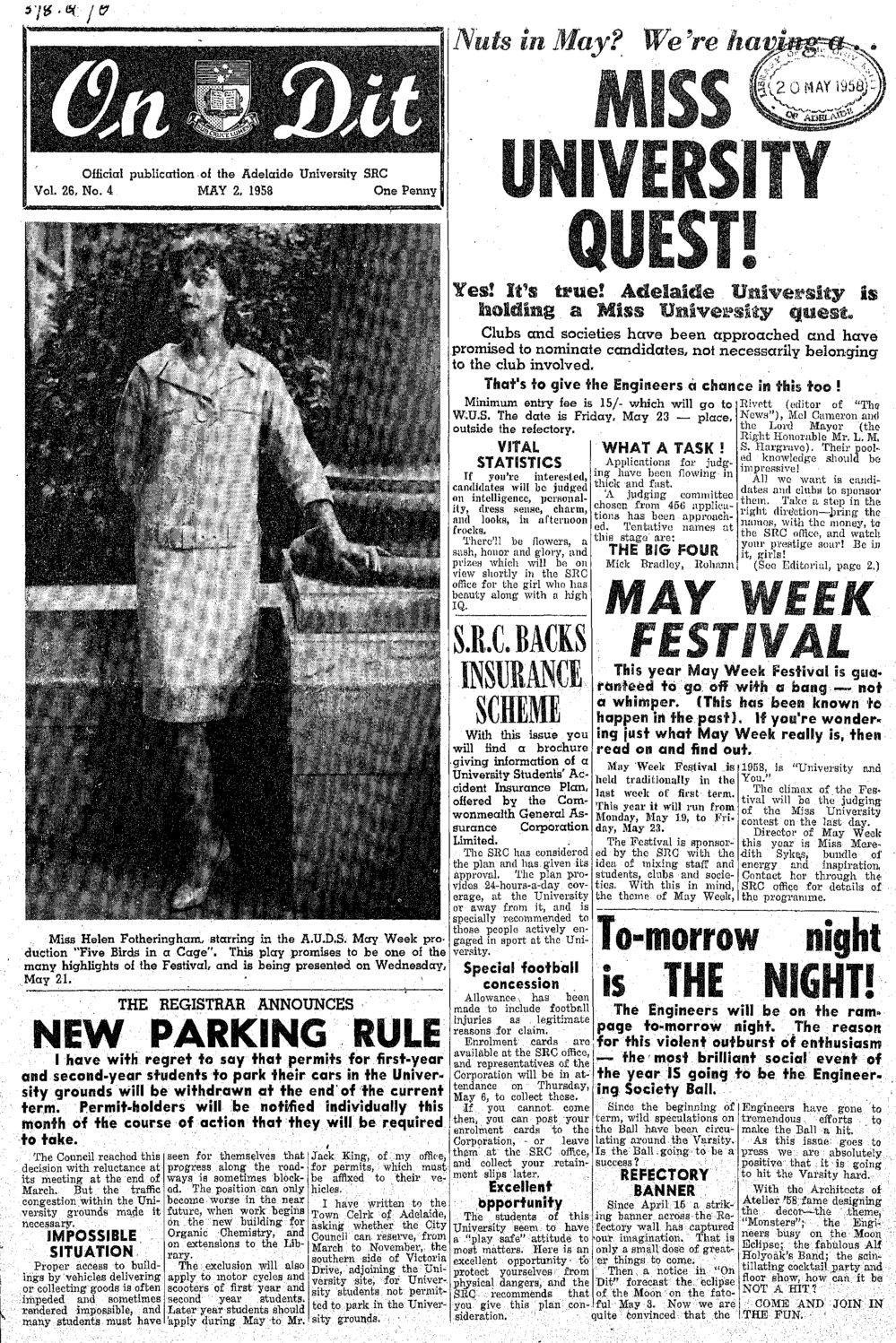 On Dit. Volume 26, Issue 4