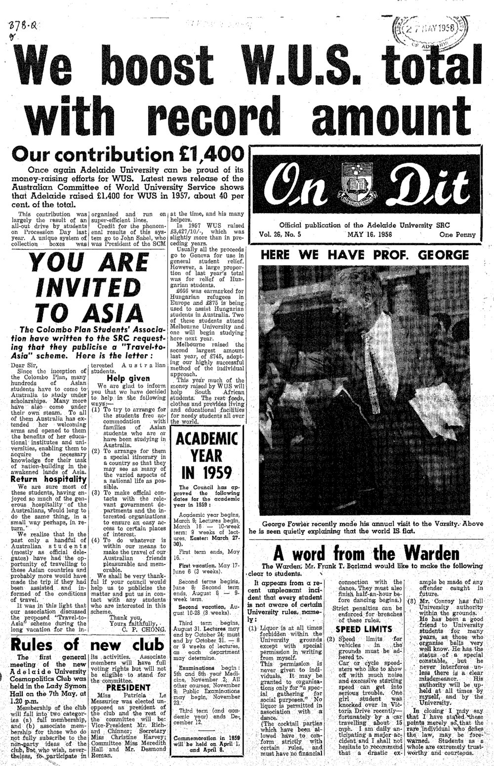 On Dit. Volume 26, Issue 5