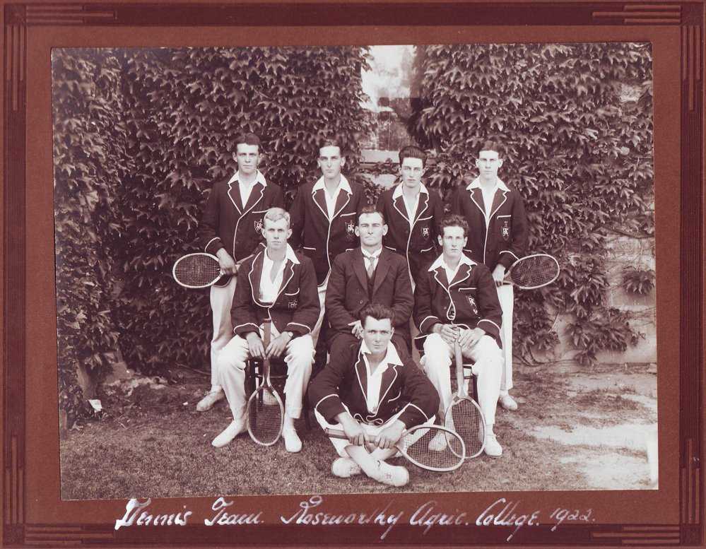 Tennis Team, Roseworthy Agricultural College, 1922