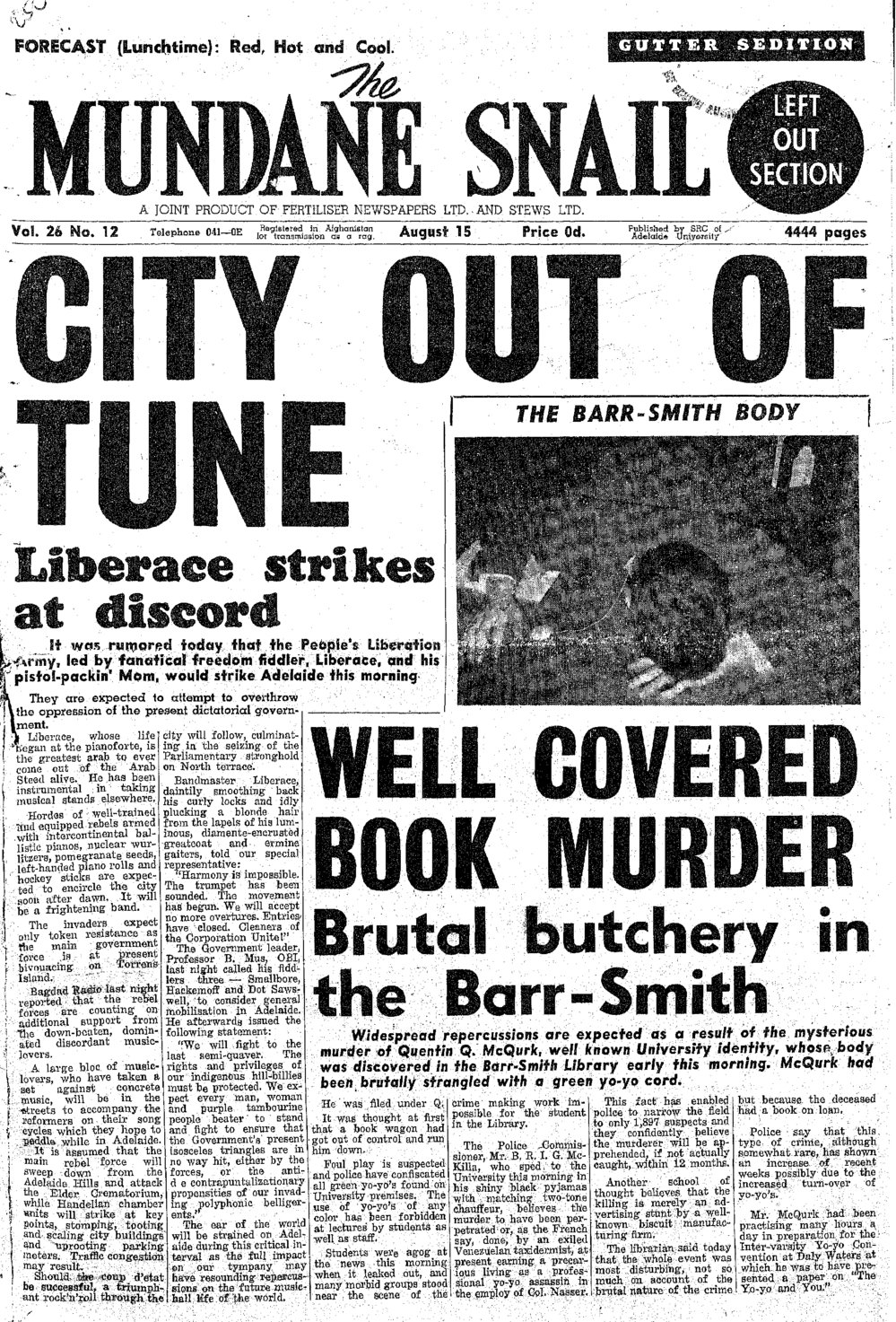 On Dit. Volume 26, Issue 12