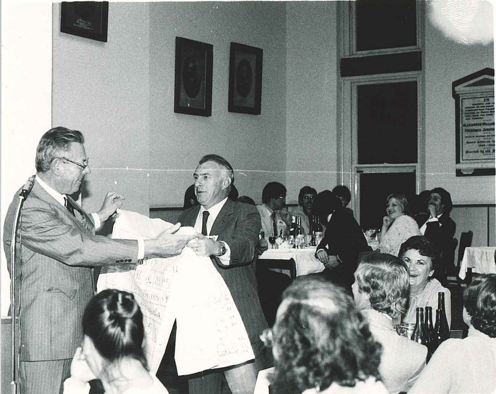 Bob Baker and Director Barrie Thistlethwayte, c1982 