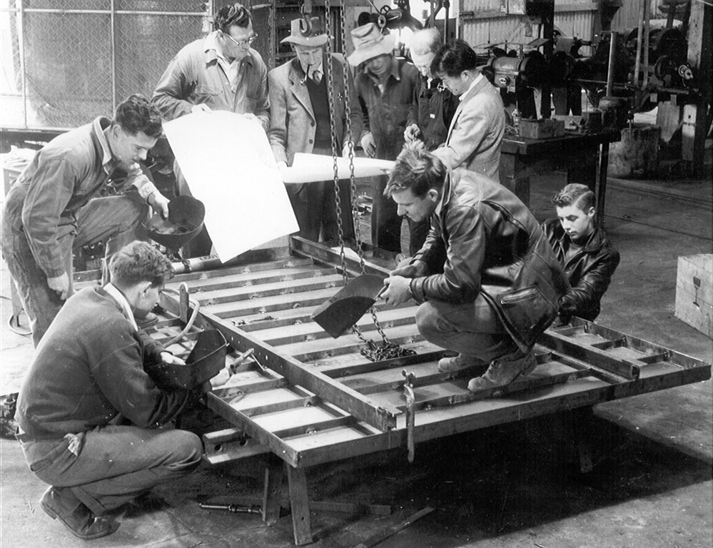 Welding in Farm Workshop, Roseworthy Agricultural College, c1950s