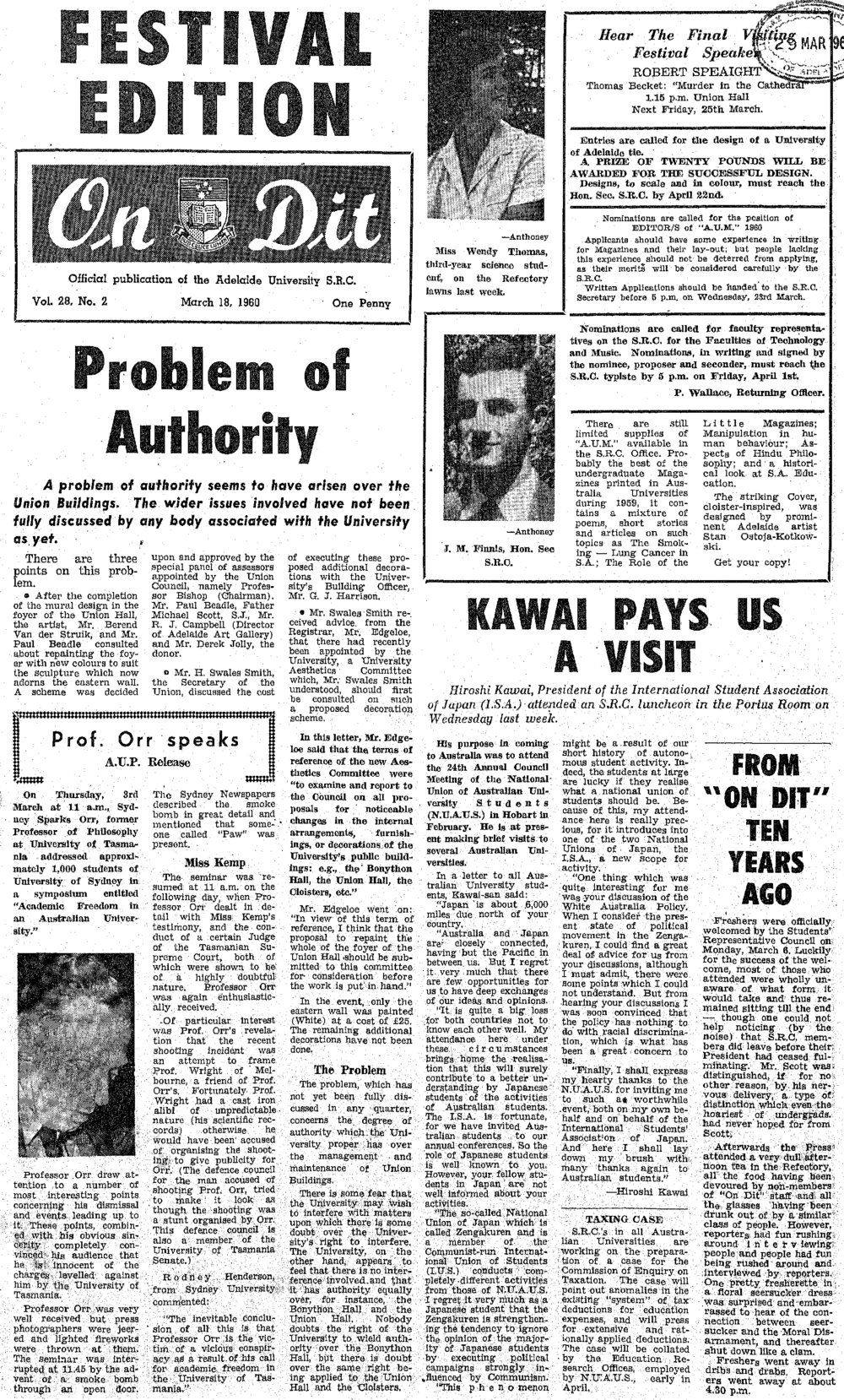 On Dit. Volume 28, Issue 2