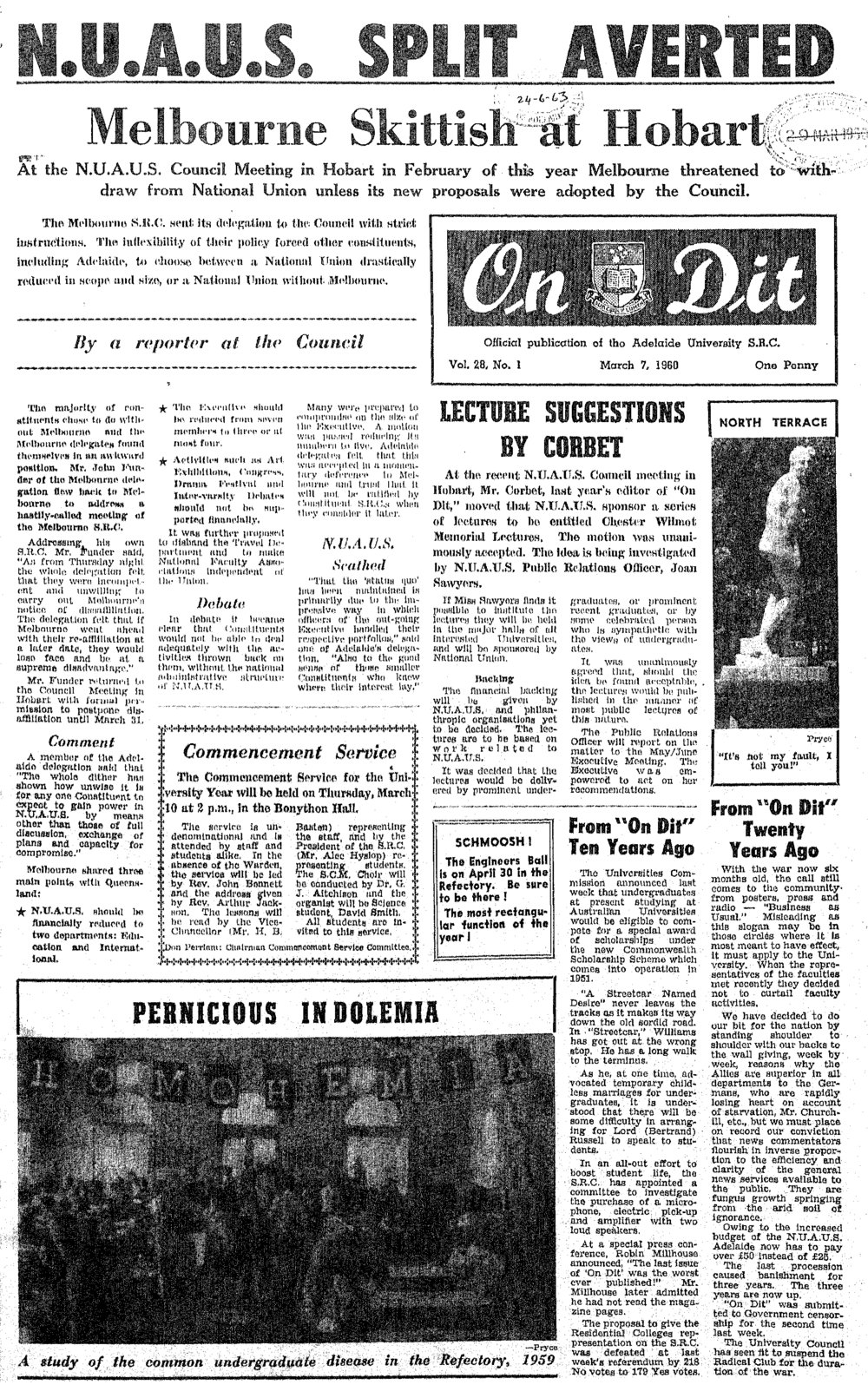 On Dit. Volume 28, Issue 1