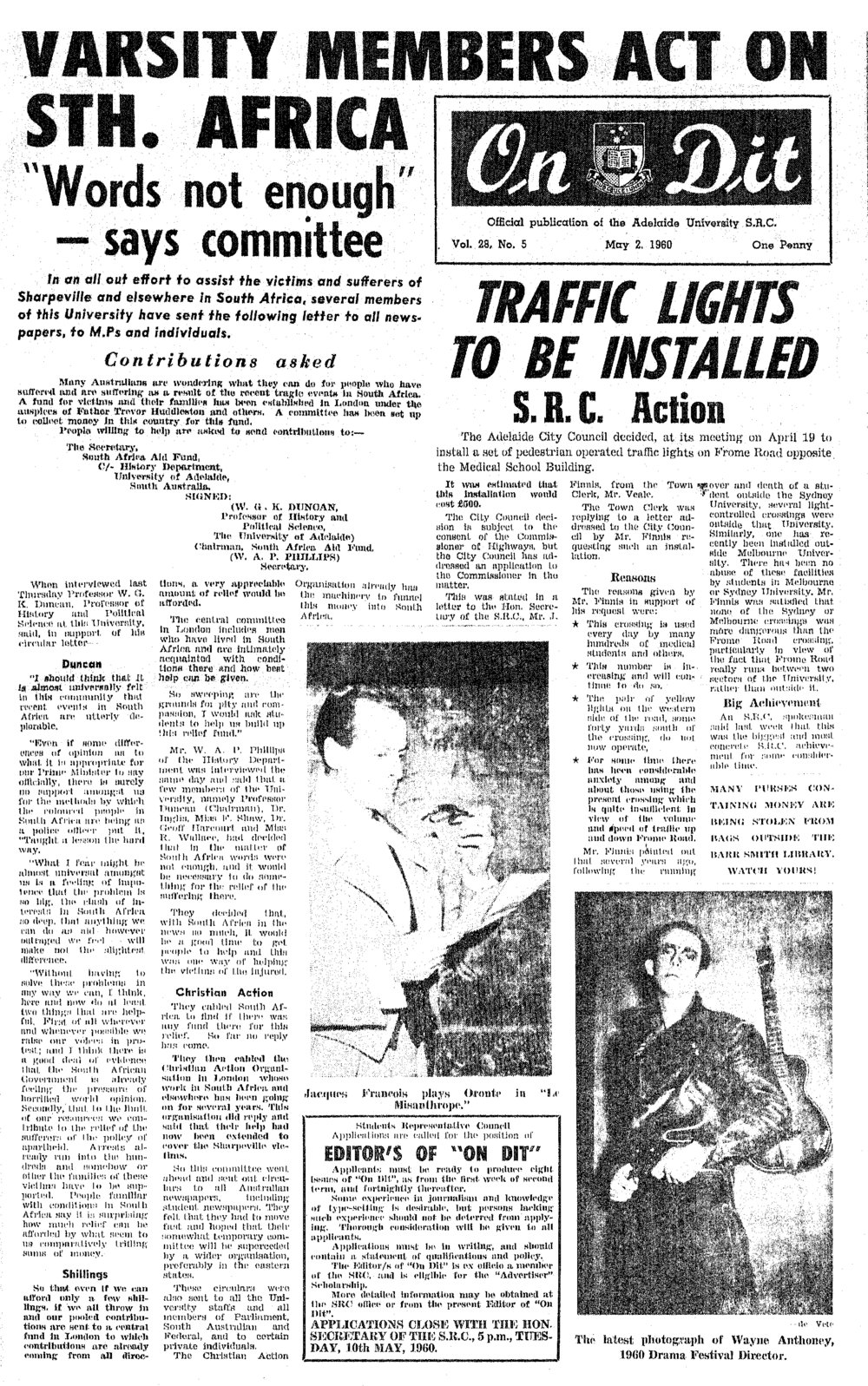 On Dit. Volume 28, Issue 5