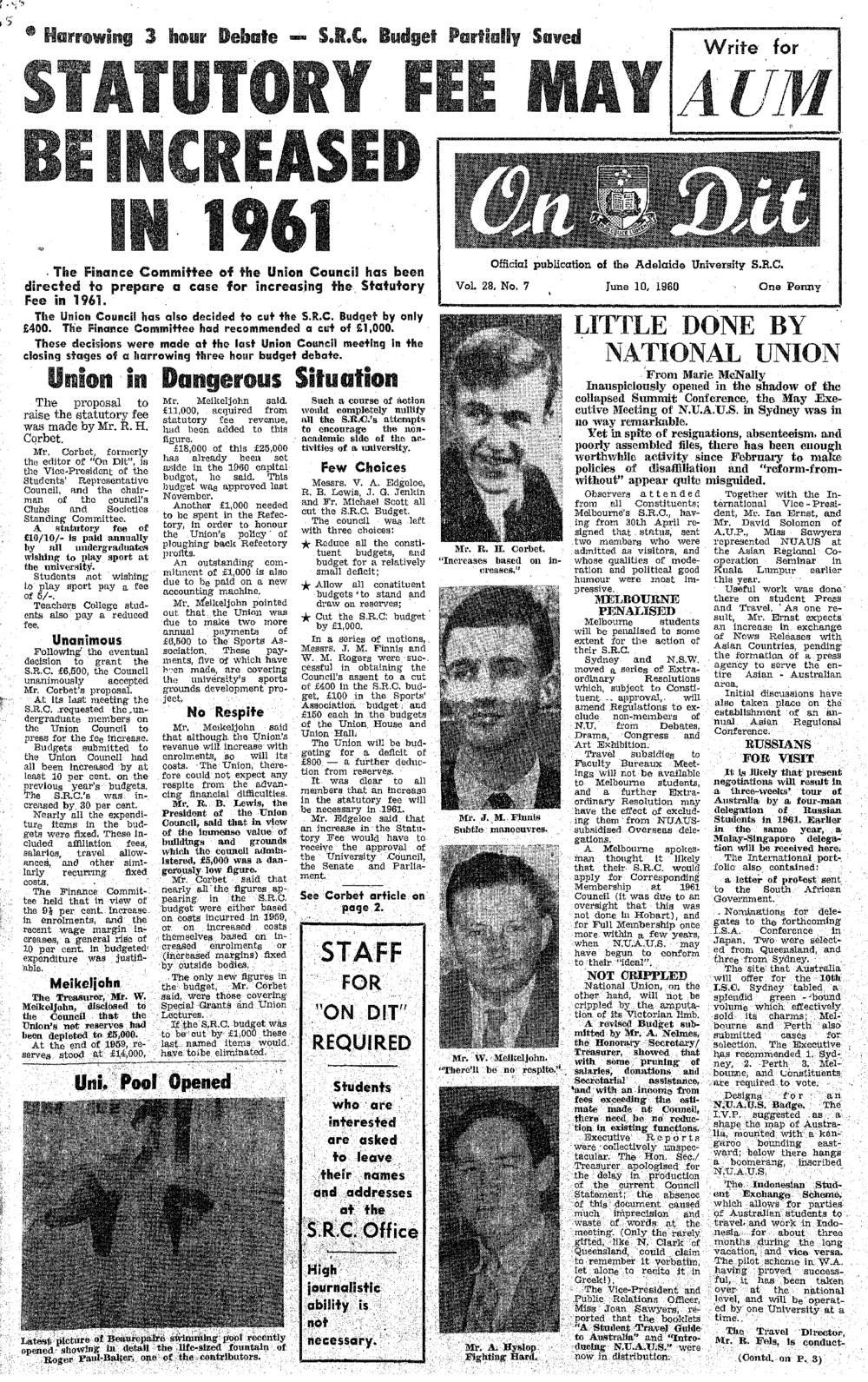 On Dit. Volume 28, Issue 7