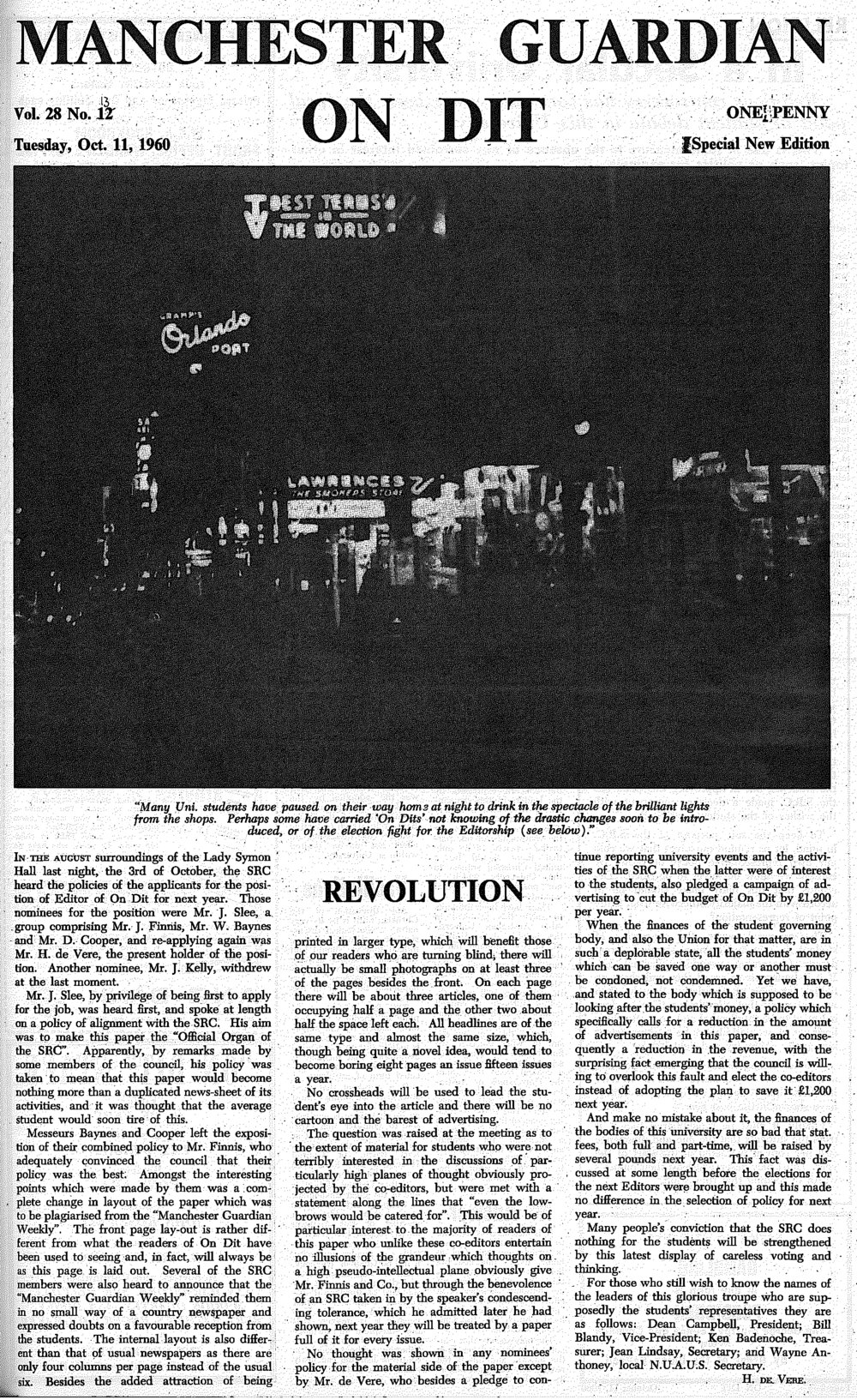 On Dit. Volume 28, Issue 13